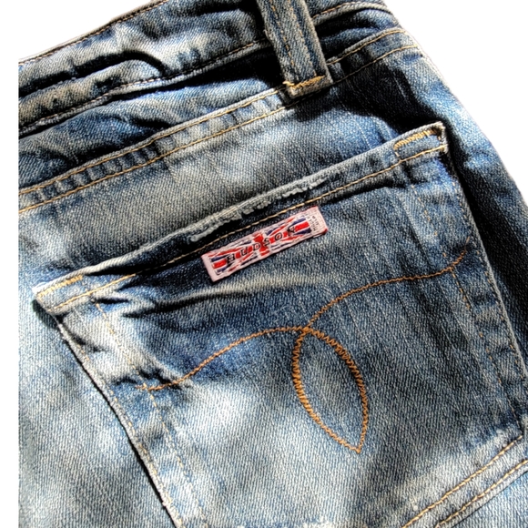 HUDSON | Vintage 2002 Made in USA Mid Waist Flared Jeans w/Zip Pockets Sz.29 - Picture 12 of 16